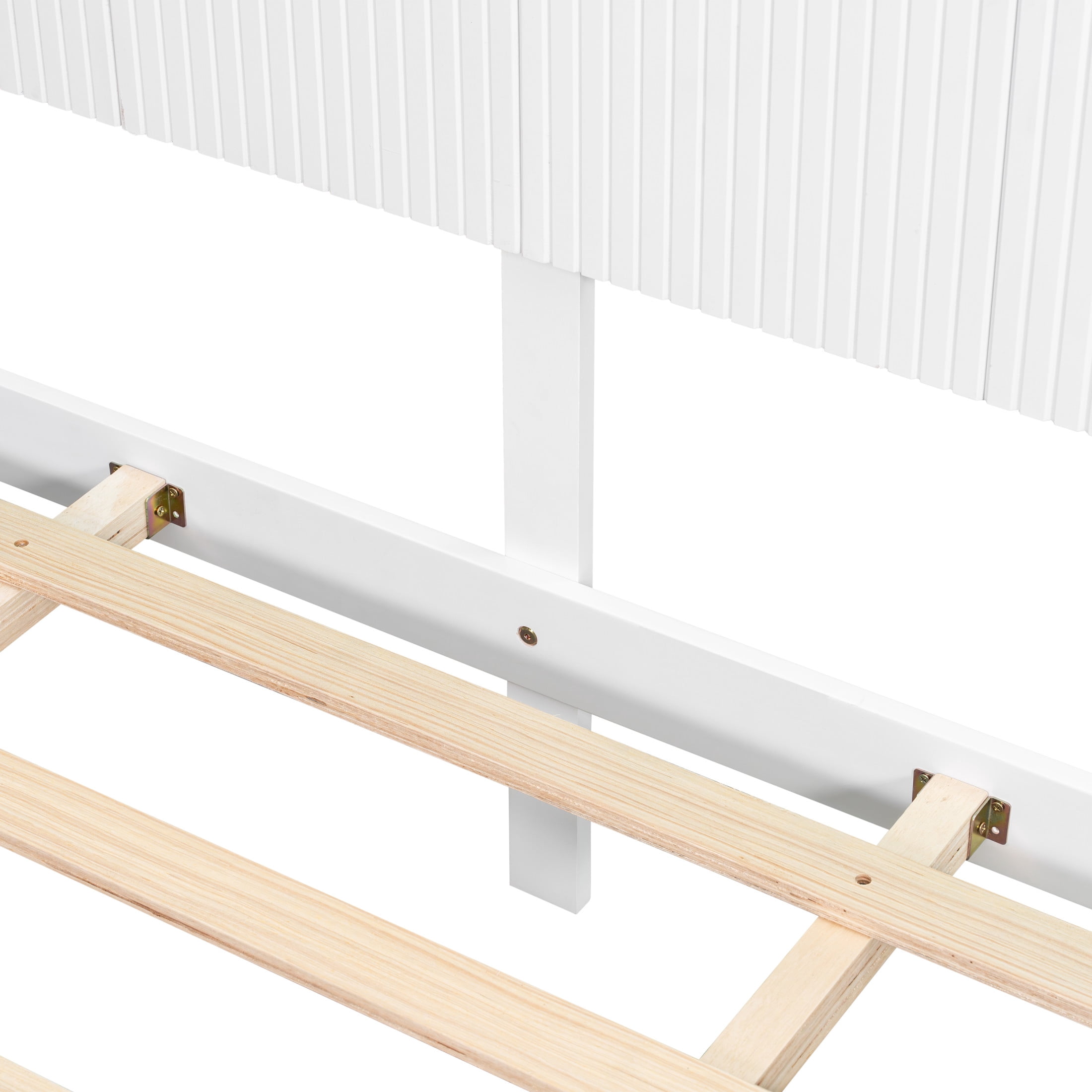Christopher Knight Home Contemporary Queen Size Solid Wood Platform Bed Frame, Slat Support, White