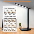 thumbnail image 3 of LED Desk Lamp for Home Office with Touch Control 3 Colors & 3 Brightness Dimmable, Eye-Caring Table Night Light for Bedroom Bedside Reading & Study, 3 of 6
