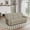 Beige - 3 Seater, variant on Manual Recliner Chair, Overstuffed Recliner with Soft Cushion, Comfy Padded Reclining Single Sofa for Living Room, Beige