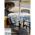 thumbnail image 5 of Outdoor Tablecloth with Umbrella Hole for Patio/Picnic/Party/Camping, Blue Turtle Coastal Waterproof Table Cloth Square Cover Washable, Beach Coral Nautical Starfish Sea Eucalyptus Vintage (60"x 60"), 5 of 8