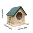thumbnail image 3 of Kugisaki Outdoor Hanging Bird Feeder Wooden Bird House Feeder Outdoor Yard Garden Decor Unique Gifts, 3 of 6