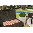thumbnail image 3 of Suncast 124 gal Extra-Large Resin Deck Box – Wicker Design Outdoor Storage with Reinforced Lid - Java, 3 of 5