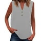 thumbnail image 1 of Camiseta sin mangas de verano para mujer, corte holgado, plisada, cuello en V, sin mangas, fluida, informal, 1 of 5