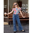 thumbnail image 3 of Arshiner Girls Summer Blouse Ruffle Short Sleeve Pleated Crewneck Casual Tops Tees Blouses, 3 of 5