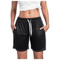 thumbnail image 3 of WAYUTE Womens Shorts Fashionable Printed Drawstring Shorts Summer Elastic Waist Casual and Lightweight with Pockets, 3 of 9