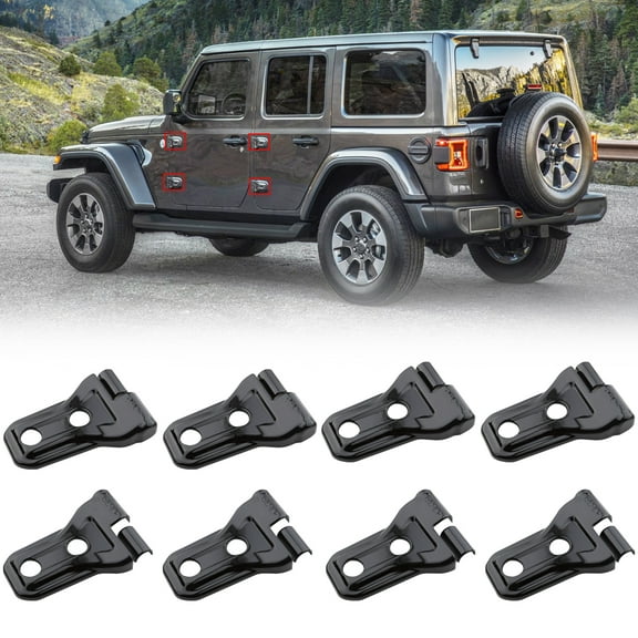 Door Hinge Cover Trim External Fittings for Jeep Wrangler JL 2018- 2022 4-Door Exterior Accessories 8pcs