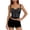 Black, variant on Women's Bustiers & Corsets Handmade Rhinestone Diamond Spaghetti Strap Push Up Cropped Top Punk Bra Vest (L, Multicolor)