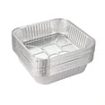 thumbnail image 4 of 10pack- 8 x 8 Aluminum foil Pans Disposable Heavy Duty Square baking Cake Pan Cooking Tins Homemade Breads Oven Pan Baking cake Roasting Pans, 4 of 7