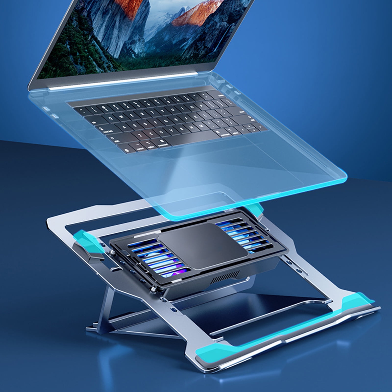 Laptop Cooling Pad Gaming Laptop Coolers Laptop Fan Cooling Stand with Quiet Cooling Fan Folding Bracket for Laptop