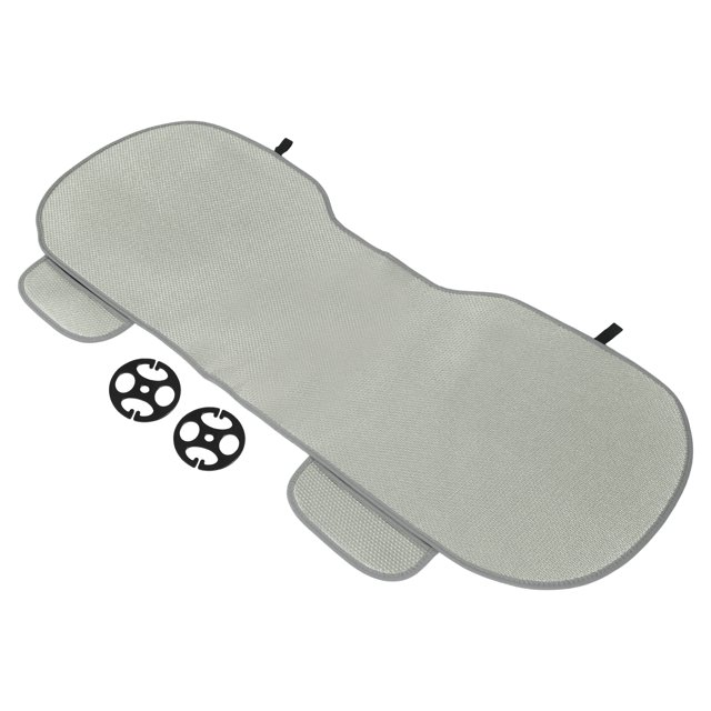 Cojín para asiento trasero de Coche Unique Bargains Gris Transpirable PU Cuero Protector Alfombrilla