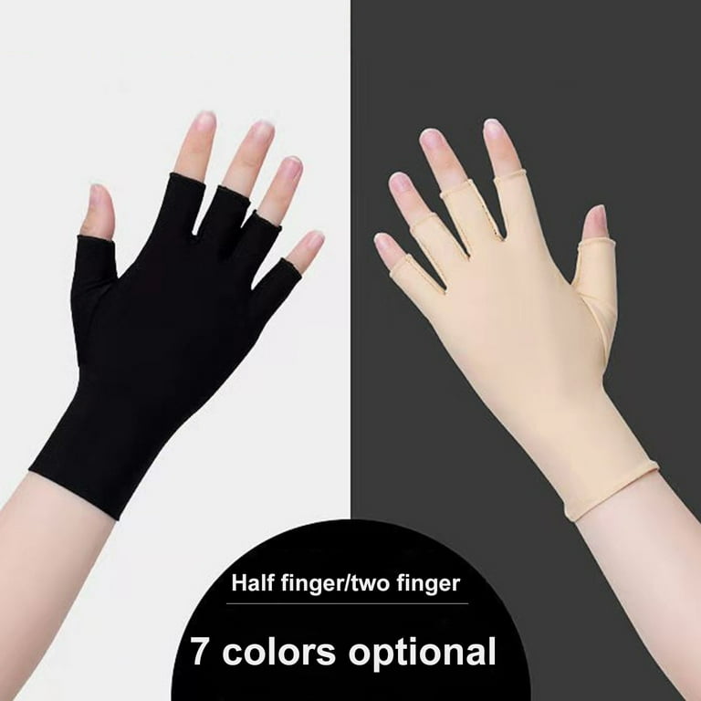Ayyufe Sun Protection Gloves 1 Pair Wide Application Ultra-Thin Convenient  All-Purpose Anti-UV Riding Nail Art Gloves