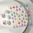 thumbnail image 4 of 5 PCS Christmas Nail Art Stickers Christmas Tree Nail Decals 5D Embossed Christmas Nail Art Stickers Christmas Tree Nail Stickers for Women Girls Winter Xmas Holiday Nail Stickers, 4 of 13