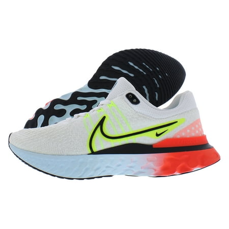 Nike React Infinity Run Flyknit 3 Womens Shoes Size 11, Color: White/Black/Volt
