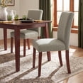 thumbnail image 5 of AFO Upholstered Dining Chairs Set of 2, Modern Parsons Dining Chairs with Solid Wood Legs & High Back Padded, Fabric Kitchen Side Chairs For Dining Room, Cafe & Kitchen, Taupe, 5 of 10