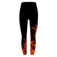 thumbnail image 4 of DDAPJ pyju High Waisted Leggings for Women Plus Size, Novelty 3D Flame Print Casual Skinny Pants Tummy Control Yoga Tights Butt Lifting Workout Legging Buttery Soft Red XXXL, 4 of 6
