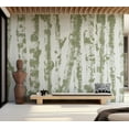 thumbnail image 5 of Landscape Wallpaper Wall Mural - Group of Birches Sage, 5 of 5