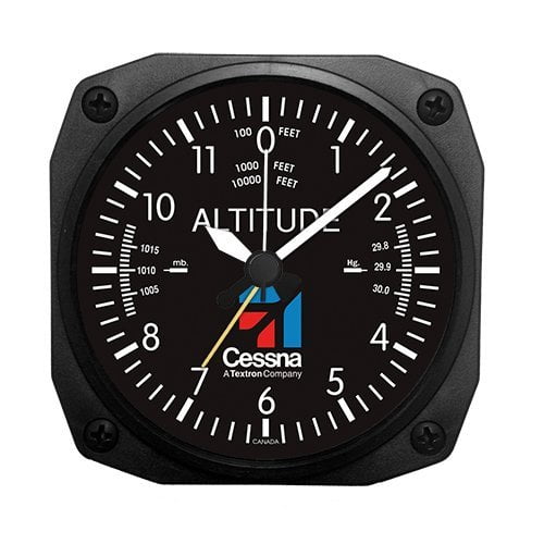 Trintec Aviation Classic Altimeter CESSNA Desk Top Travel Alarm Clock