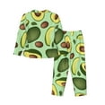 thumbnail image 2 of Bingfone Womens Pajama Sets Avocado With Seeds Print,Long Sleeve Loungewear Pajamas Set-Large, 2 of 9