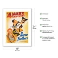 thumbnail image 2 of Horse Feathers - Starring The Marx Brothers - Vintage Film Movie Poster by Constantin Alajalov c.1937 - Fine Art Matte Paper Print (Unframed) 18x24in, 2 of 4