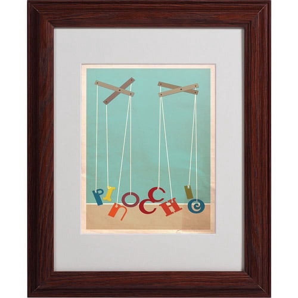 Trademark Fine Art "Pinocchio" Matted Framed Art by Megan Romo