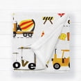 thumbnail image 5 of Kainsy Kids Trucks Blanket, Soft Fleece Construction Vehicle Blankets for Baby, Kids Toddler Blankets for Boys, Tractor Blanket for Bed Couch Sofa Decor, Trucks Car Lovers Blanket, Inch White(40"x50"), 5 of 8