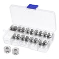 thumbnail image 1 of Unique Bargains Metal Bobbins Embroidery Bobbins with Case for Sewing Machine Silver, 20 Pack, 1 of 6