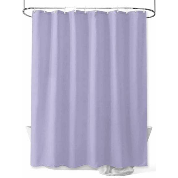Shower Curtain Lavender Purple Bathroom Curtains with Hooks, Waterproof Fabric Solid Color Bath Shower Curtains Set for Bathroom Bathtubs Decor 36x72 Inch