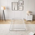 thumbnail image 1 of Ourlova Twin White Low Bed Frame 6 Inch Heavy Duty Metal Platform Bed with Arch Design Easy Assembly Strong Bearing Capacity Under Bed Storage No Box Spring Needed, 1 of 8