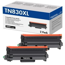 TN830XL TN830 Toner Cartridge High Yield Compatible for Brother DCP-L2640DW HL-L2460DW TN830XL TN830 TN-830 HL-L2405W MFC-L2820DW HL-L2400D L2405W L2480DW MFC-L2820DWXL Printer Ink Black 2-Pack