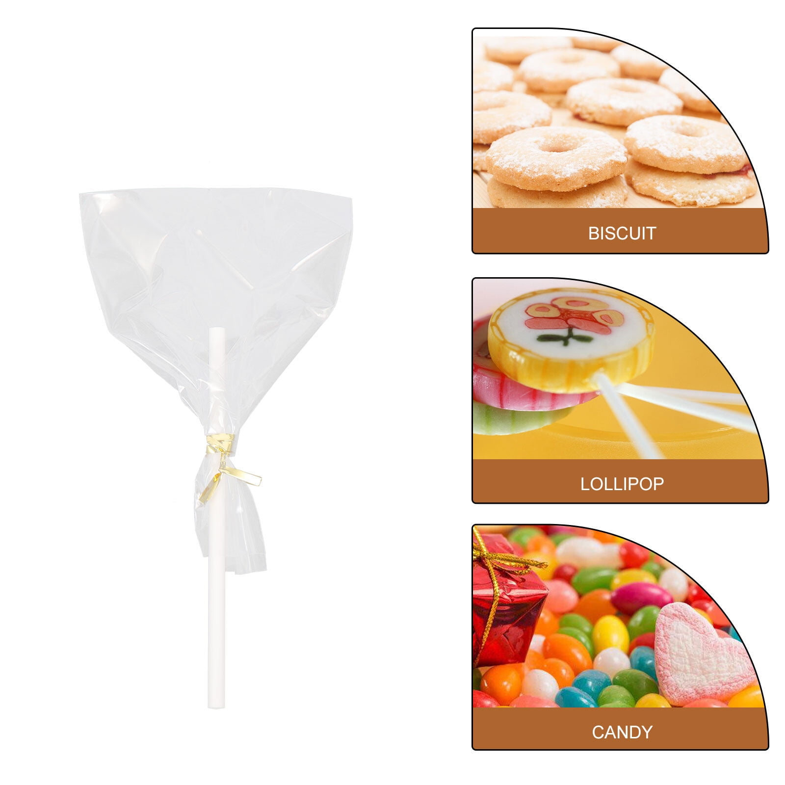 Super Value Baking Packing Bag Transparent Plastic bag Lollipop Bag 100  pcs/lot For Candy Wrapping Bread Wrapping - AliExpress