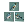 thumbnail image 1 of Metaverse Chariklia Zarris 'Winged Sketch on Teal' Canvas Art (Set of 3), 1 of 5
