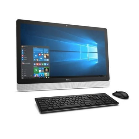 Dell 23.8 Inch Touchscreen FHD 1920x1080 All-In-One AMD A6-7310 2.3 GHz Processor 16GB Memory 1TB HD 802.11bgn Bluetooth 4.0 USB 3.0 USB 2.0 DVD HDMI Windows 10 White Bezel with SIlver (Best 23 Inch All In One Computer)