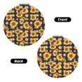 thumbnail image 2 of Picia Black Marble Pattern Sunflower for Compact Vanity Mirror , Travel Makeup Mirror , Portable Magnifying Cosmetic Mirror for Daily, Work, Business-Round Shape, 2 of 9