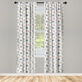 thumbnail image 3 of Ambesonne Vintage Curtains, Classic Memphis Design, Pair of 28"x84", Multicolor, 3 of 5