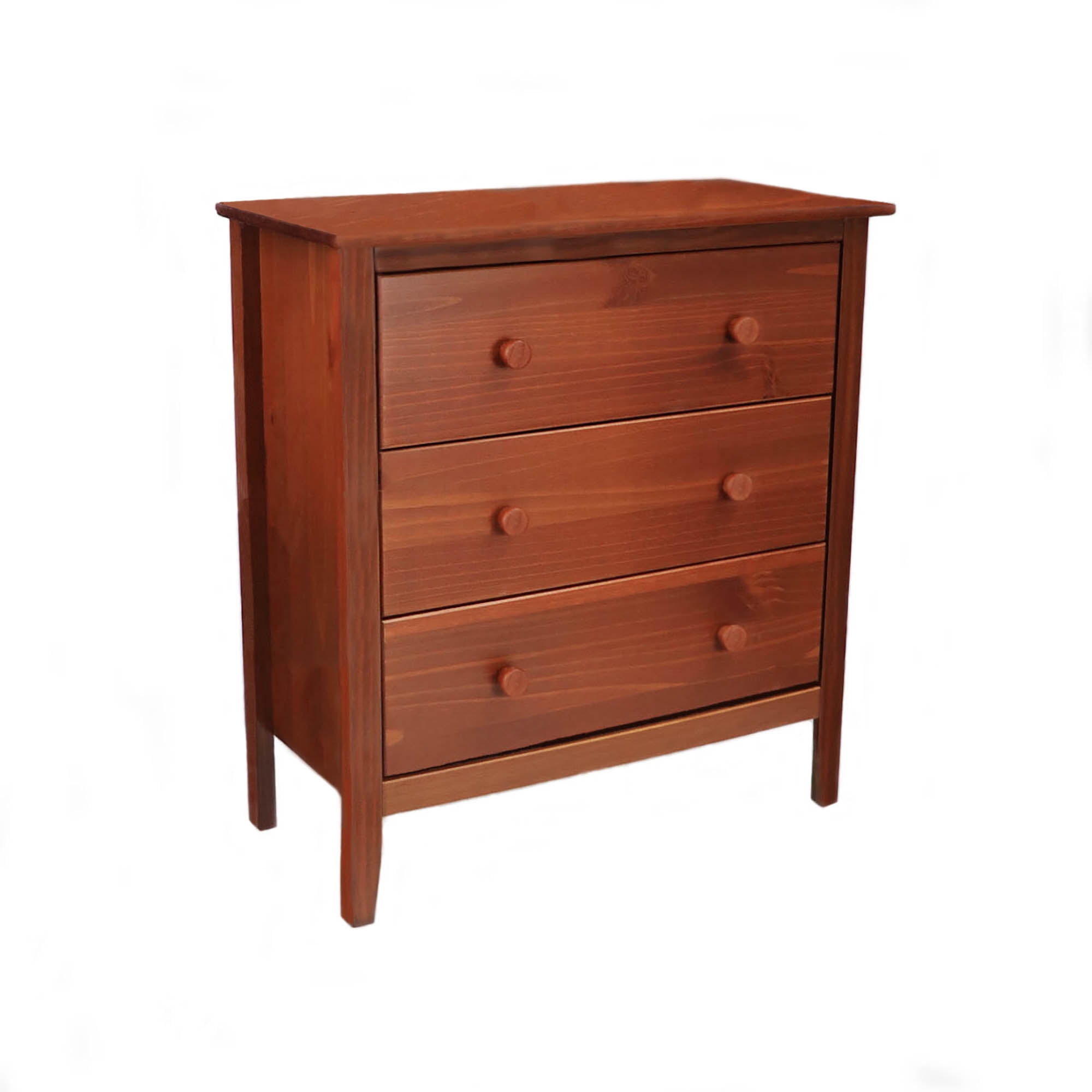 Easy Pieces Solid Pine Three Drawer Chest Pecan Walmart Com Walmart Com