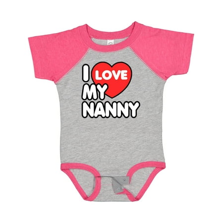 

Inktastic I Love My Nanny Gift Baby Boy or Baby Girl Bodysuit