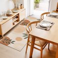 thumbnail image 3 of Bohemian Washable Runner Rugs 2'x6', Abstract Green Leaf Beige Lines Circle Geometric Art Washable Runner Rug Non-Slip Sturdy Edge Binding Carpet for Bedside Hallway Runner Kitchen Galley, 3 of 9