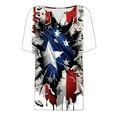 thumbnail image 5 of UVEASISHA Plus Size 4th of July Shirts for Women 3/4 Sleeve Patriotic USA Flag Graphic Tees Independence Day Gifts Crew Neck Tops Multicolor#1 S, 5 of 5