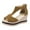 Brown, variant on Sandals For Women Wedge Heel Platform Leather Oen Toe Backstrap Zip Solid Spring And Summer Black 41