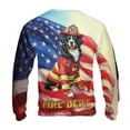 thumbnail image 2 of Firefighter Bernese Mountain Dog Hero Rescue Fire Dept Fireman USA Flag All Over Print 3D Sweatshirt Unisex Merch Berner Lover Gifts - 02026, 2 of 6