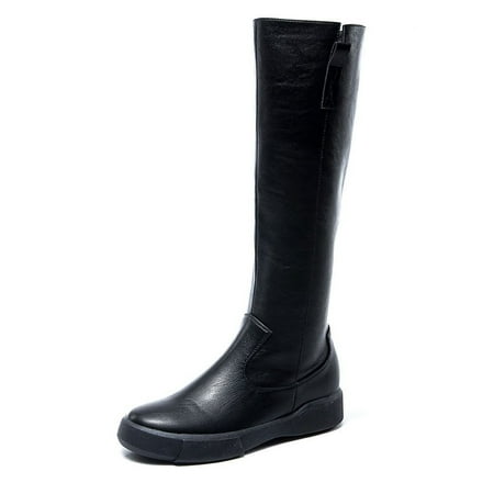 

SIMANLAN Womens Fashion Waterproof Winter Knee High Shoes Formal Casual Zipper Riding Boots Ladies Black 6.5
