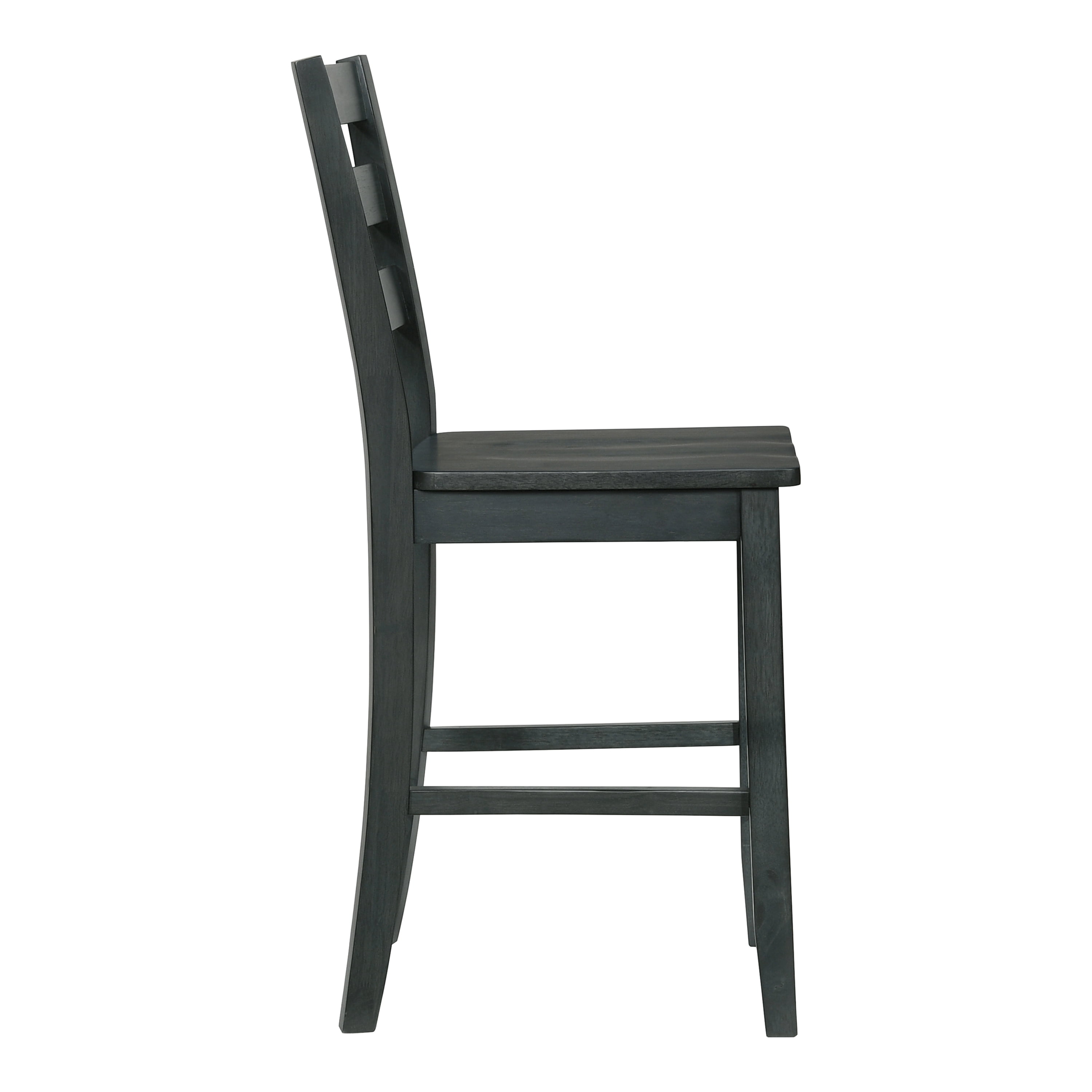 Furniture of America Moira Ladder Back Wood Antique Gray Counter Height Chairs (Set of 2)
