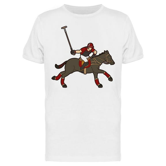 Red Polo Player T-Shirt Men -Image by Shutterstock, Male x-Large
