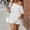 Gray, variant on 2 Women Off Shoulder Outfit Set Short Sleeve Top and Matching Shorts Fashion Solid Color Casual Lounge Style