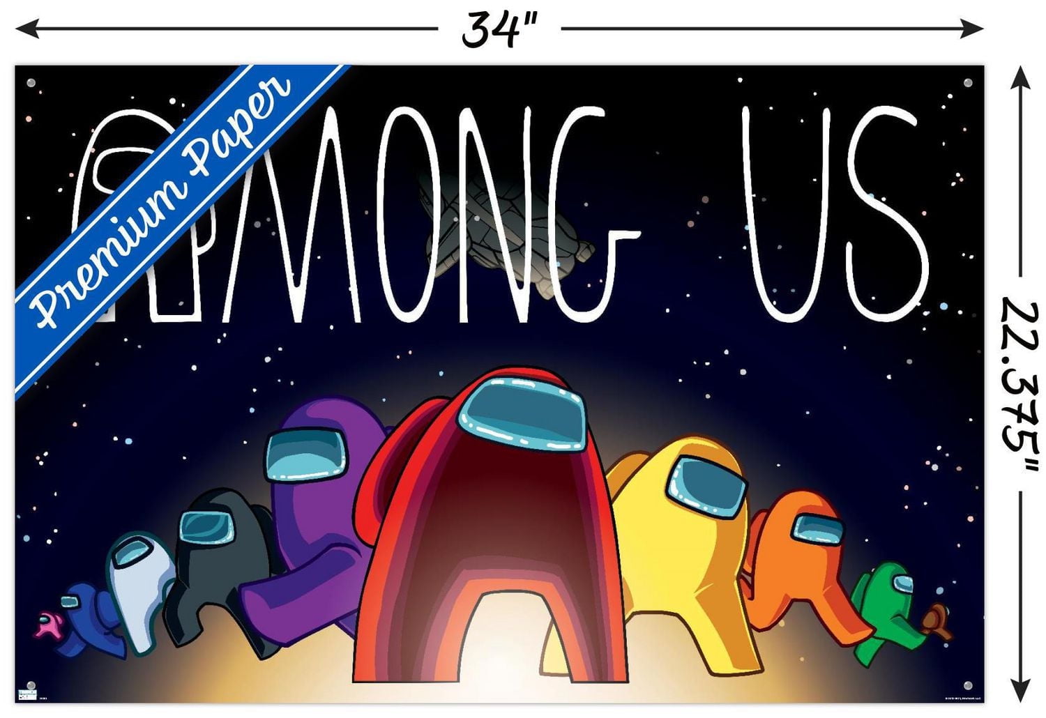 Among Us - Universe 22.375" x 34" Wall Poster with Push Pins