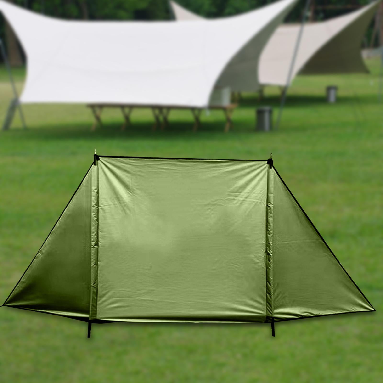 Wswqop Foldable Gas Stove Windshield Lightweight Wind Protection Canvas Outdoor Cooking Triangle 45cmx14cm