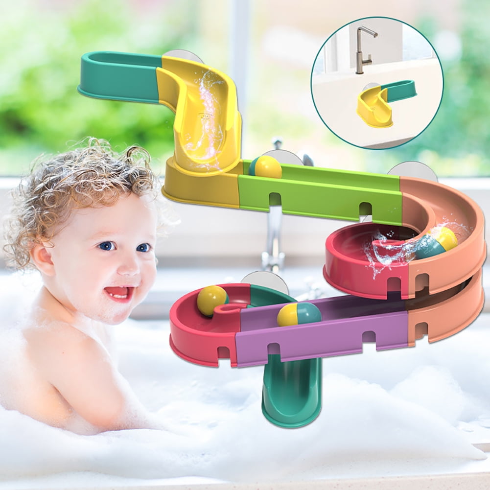 Children's Bathroom Water Play Toys Baby Bath Diy Track Ball - Temu