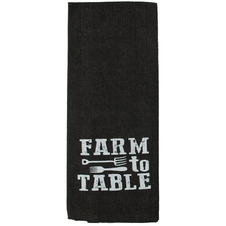 Sol Tea Towel in Black - Handwoven Kitchen Towels