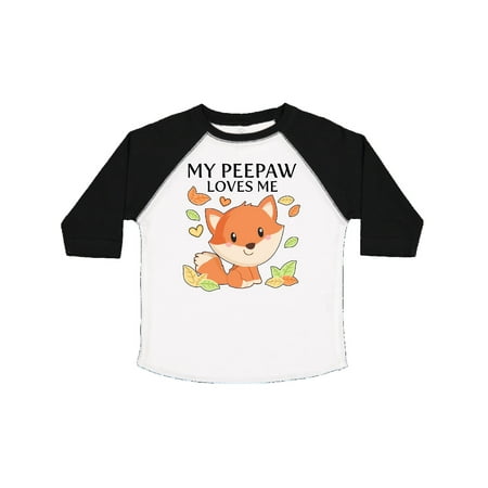 

Inktastic My Peepaw Loves Me- little fox Gift Toddler Boy or Toddler Girl T-Shirt