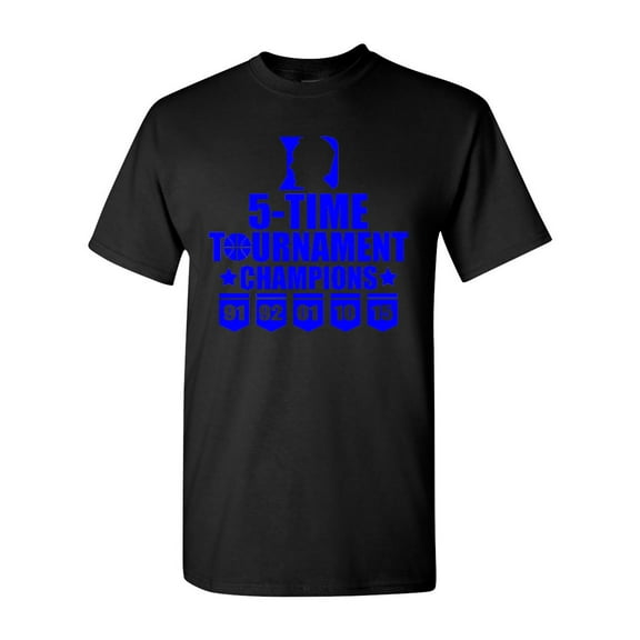 5-Time Tournament Champions Coack K Adult T-Shirt Tee